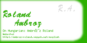 roland ambroz business card